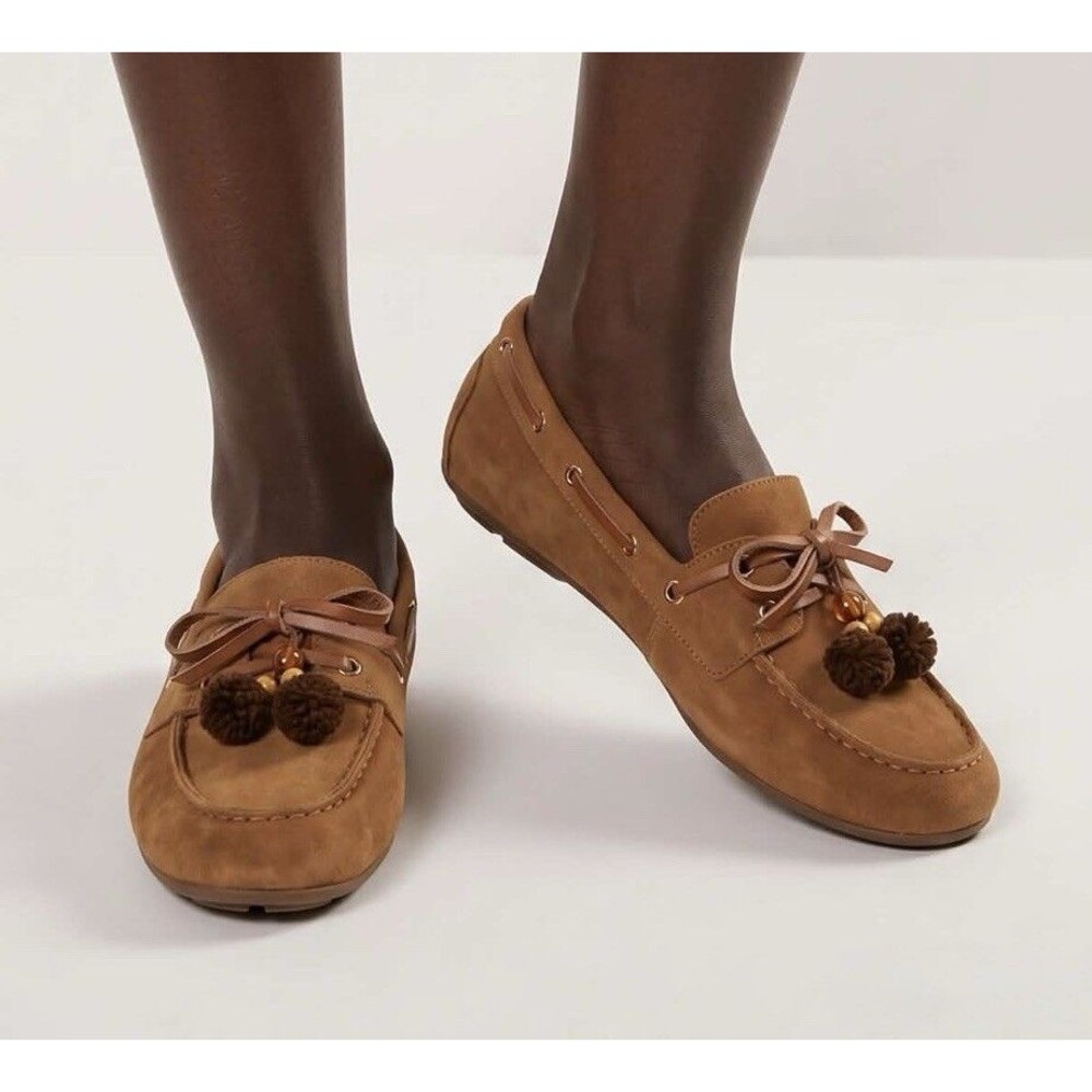 Women’s Midge Flats with Memory Foam Insole - Universal Thread Chestnut 7.5 - Picture 3 of 13